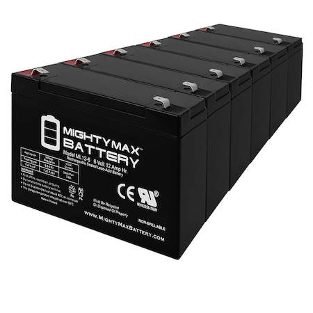 6V 12AH F2 Replacement Battery for APC Network Powercell BD - 6 Pack